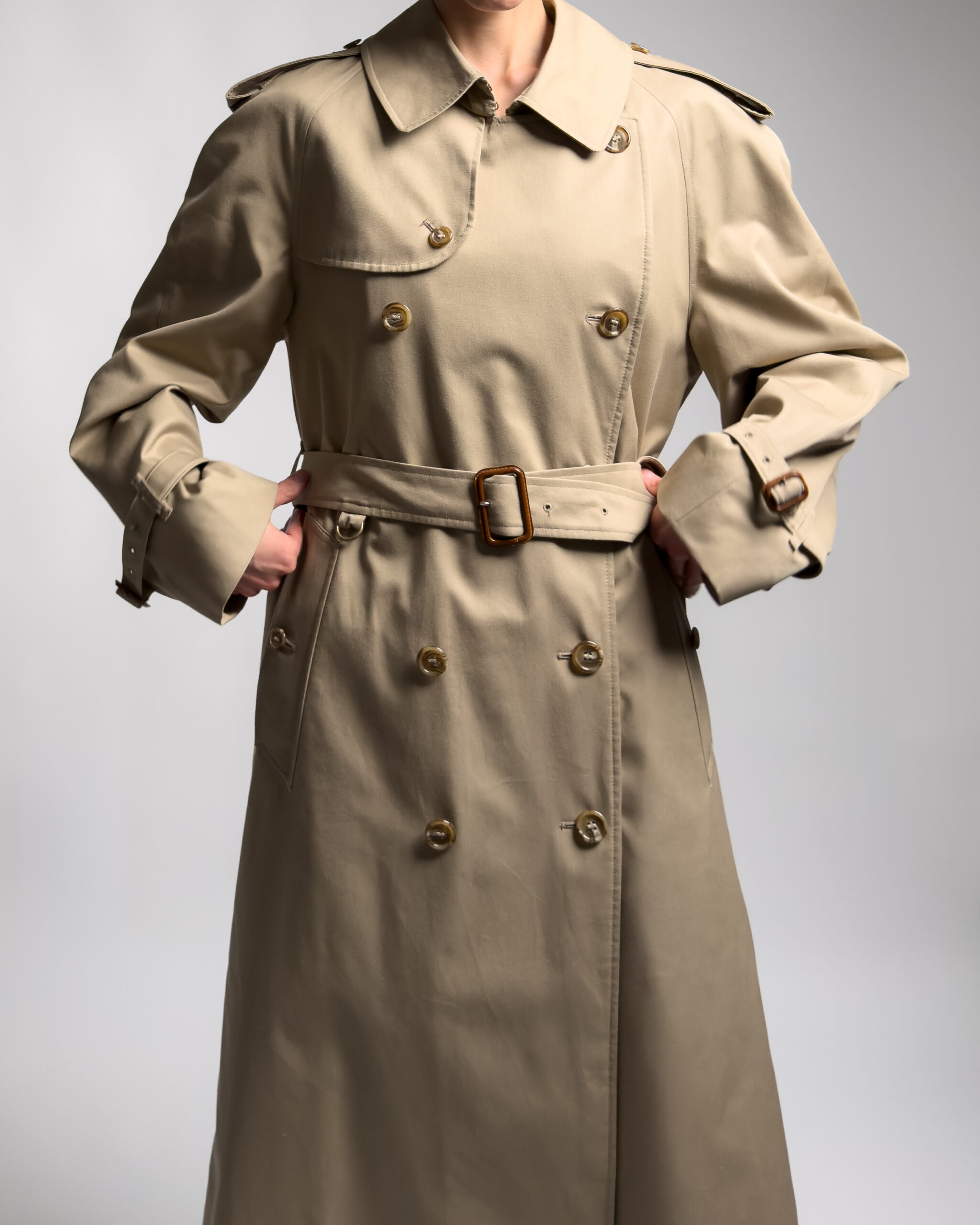 Double-Breasted Trench Coat | Honey Beige