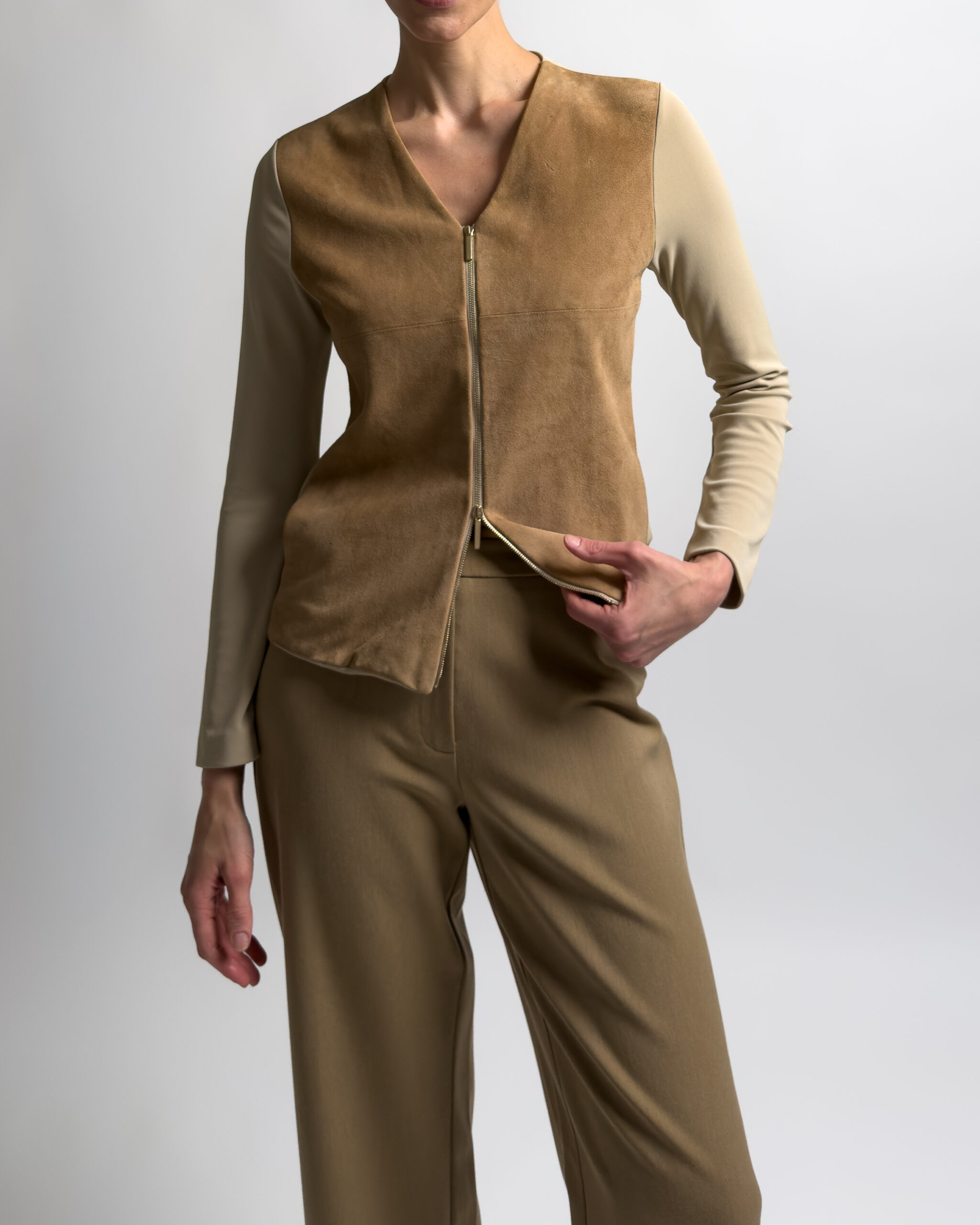 Max Mara Suede Blouse | Beige