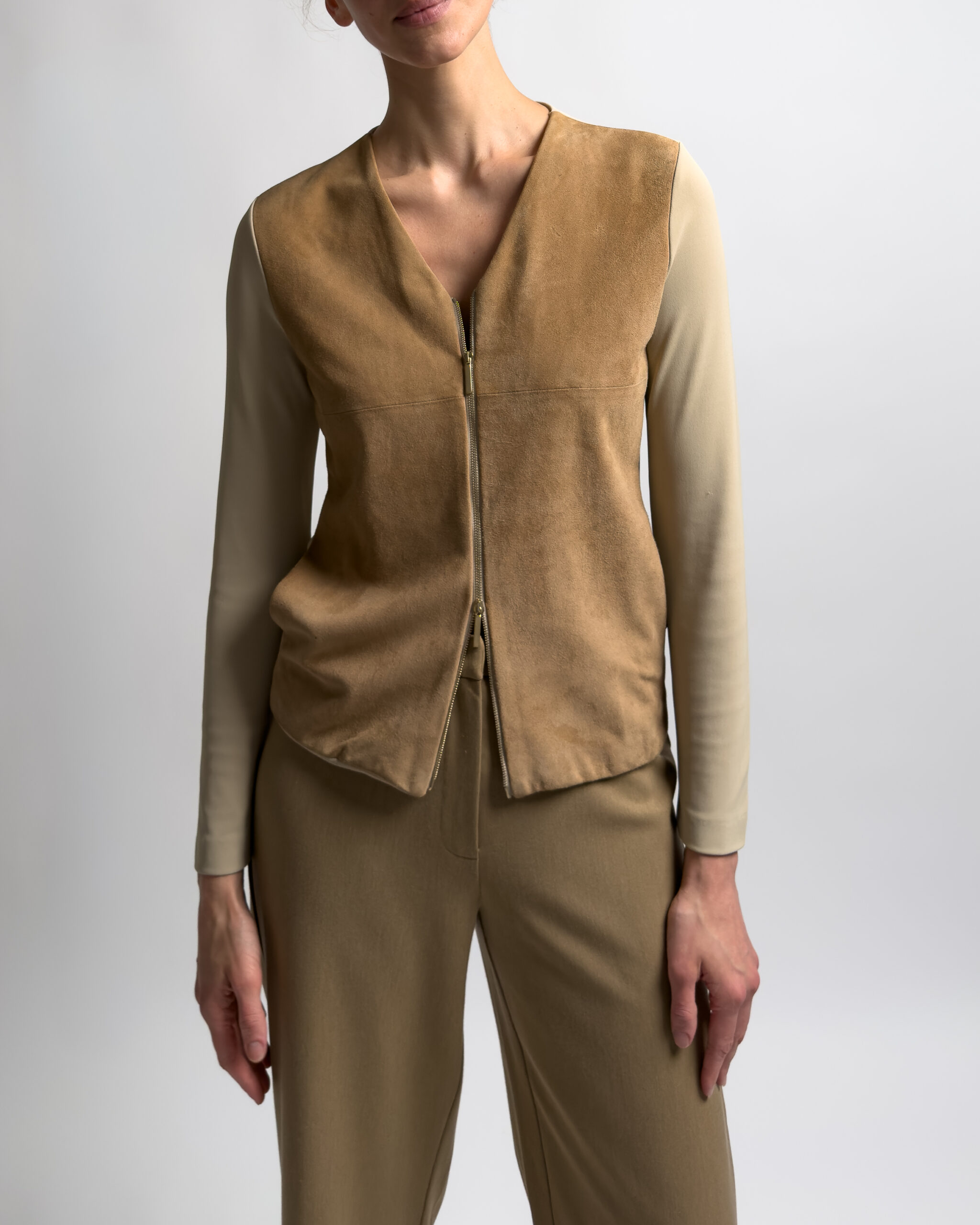 Max Mara Suede Blouse | Beige