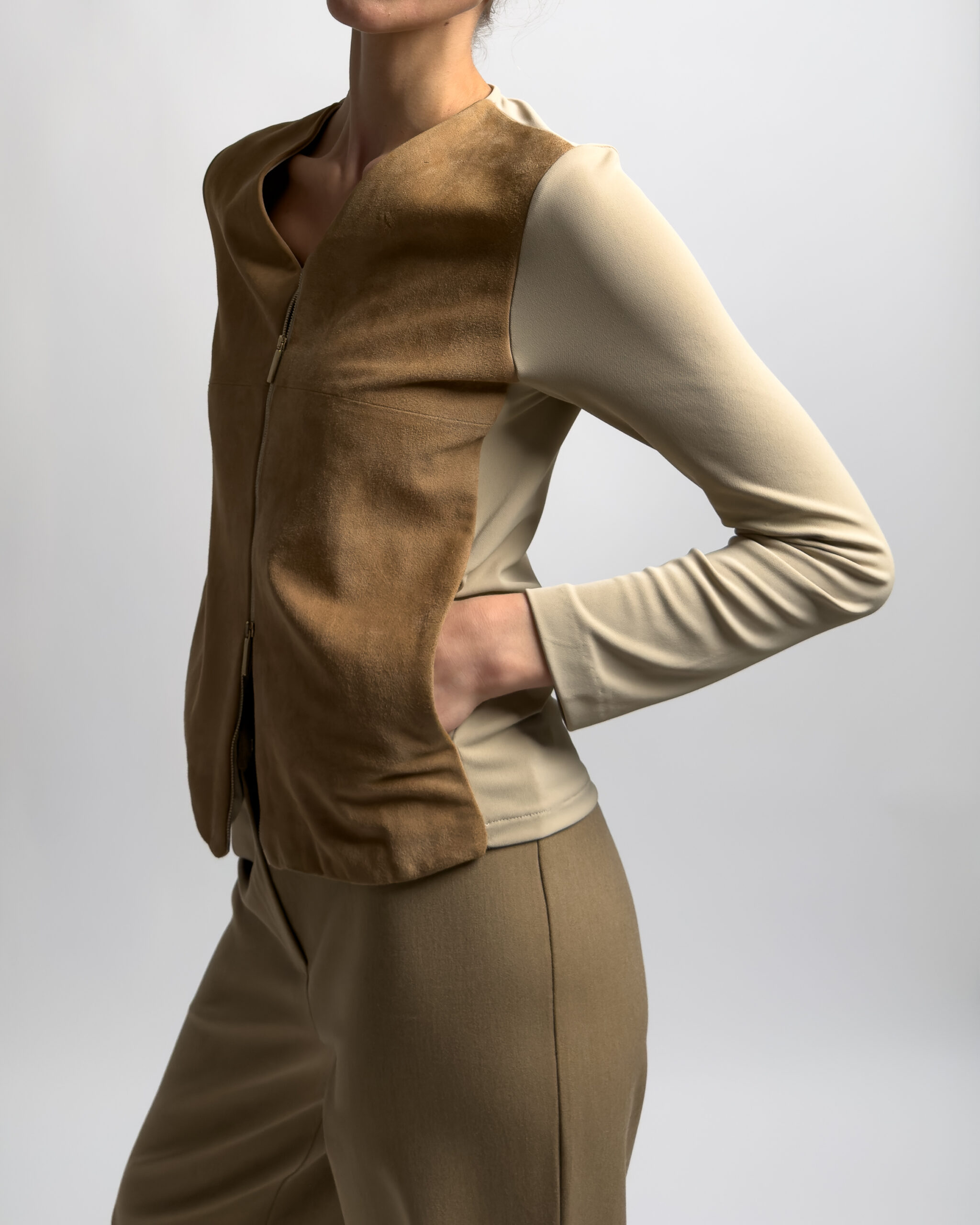 Max Mara Suede Blouse | Beige