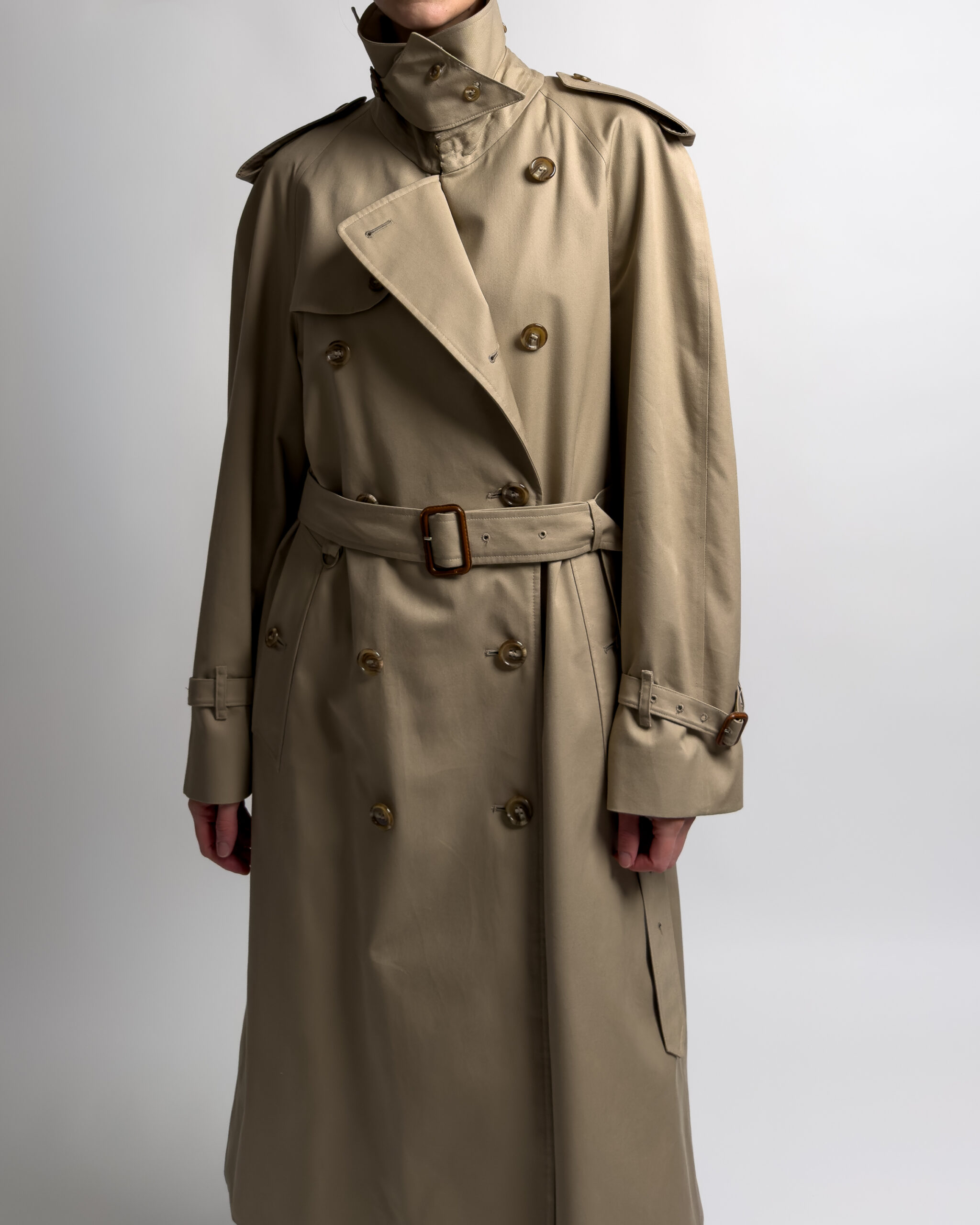 Double-Breasted Trench Coat | Honey Beige