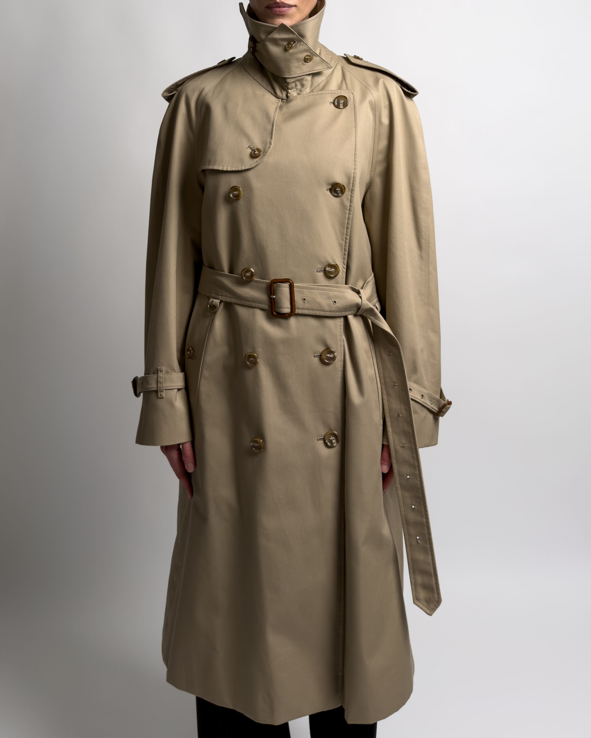 Double-Breasted Trench Coat | Honey Beige