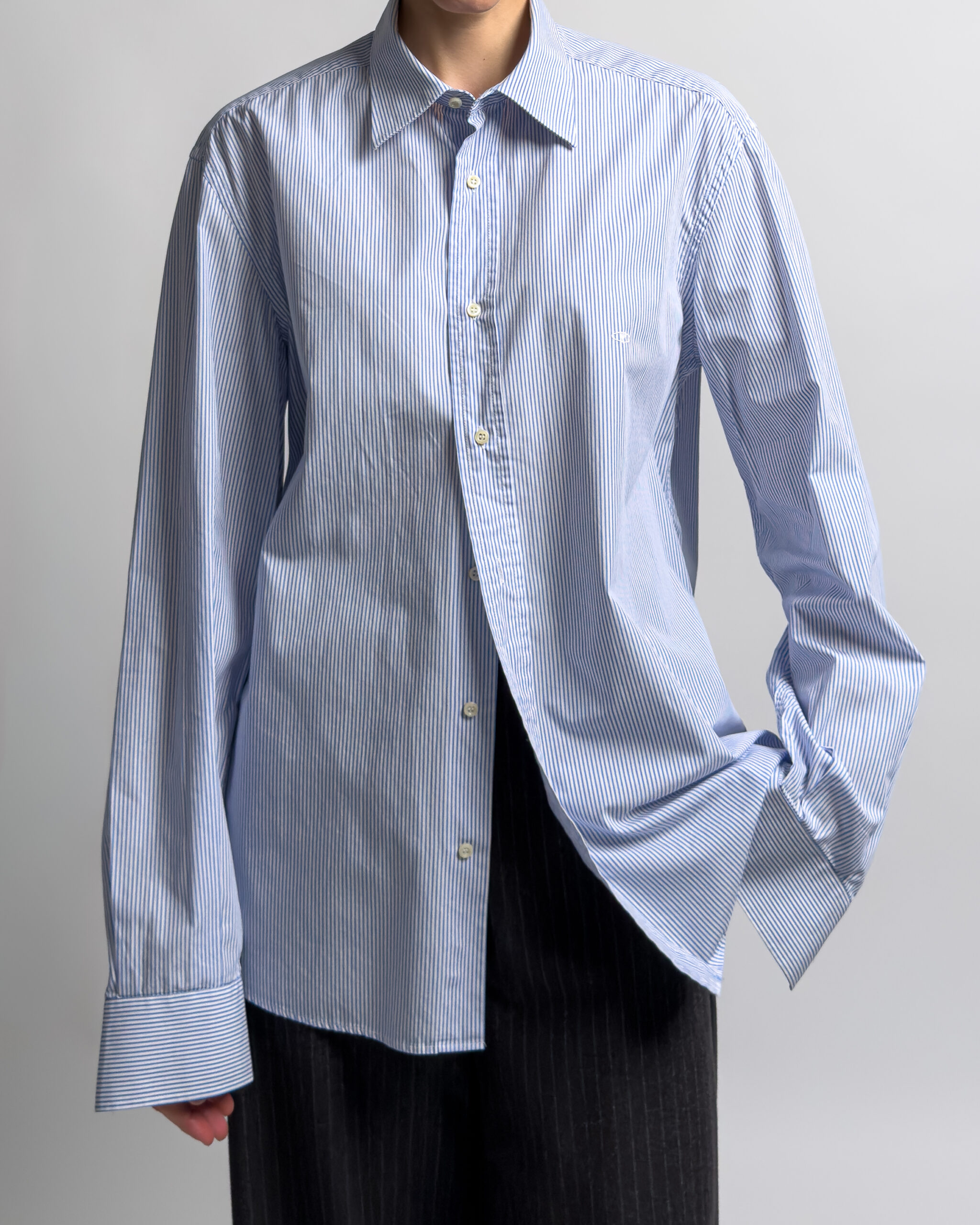 Valentino Pinstripe Dress Shirt | Light Blue