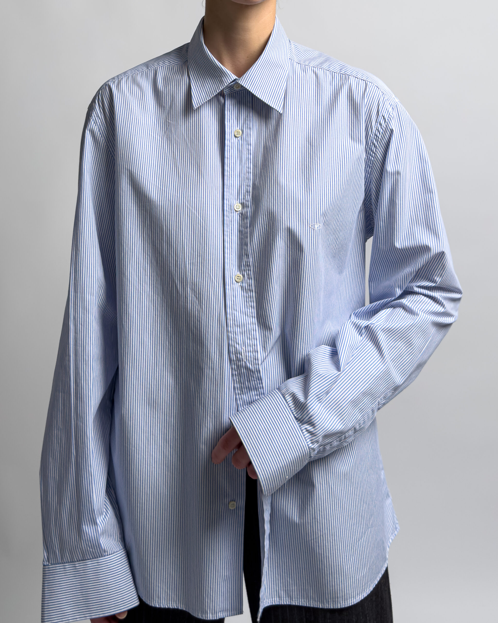 Valentino Pinstripe Dress Shirt | Light Blue