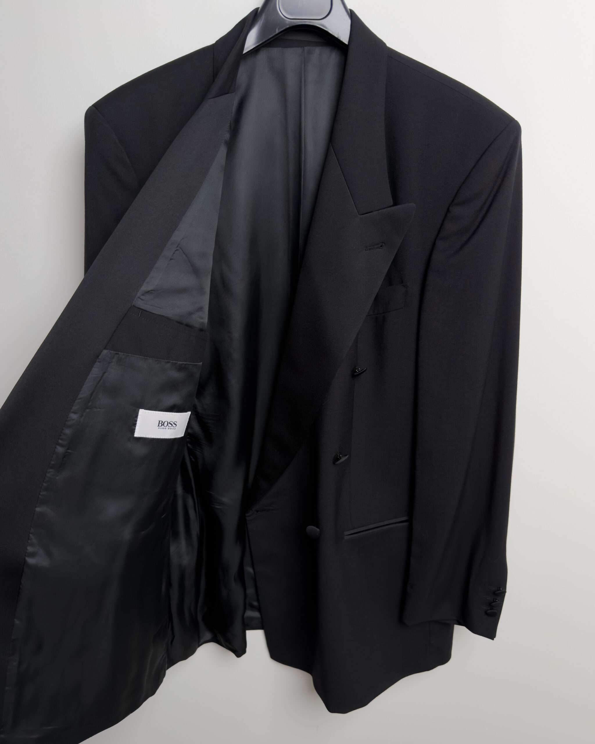 Hugo Boss Double-Breasted Smoking Blazer | Black