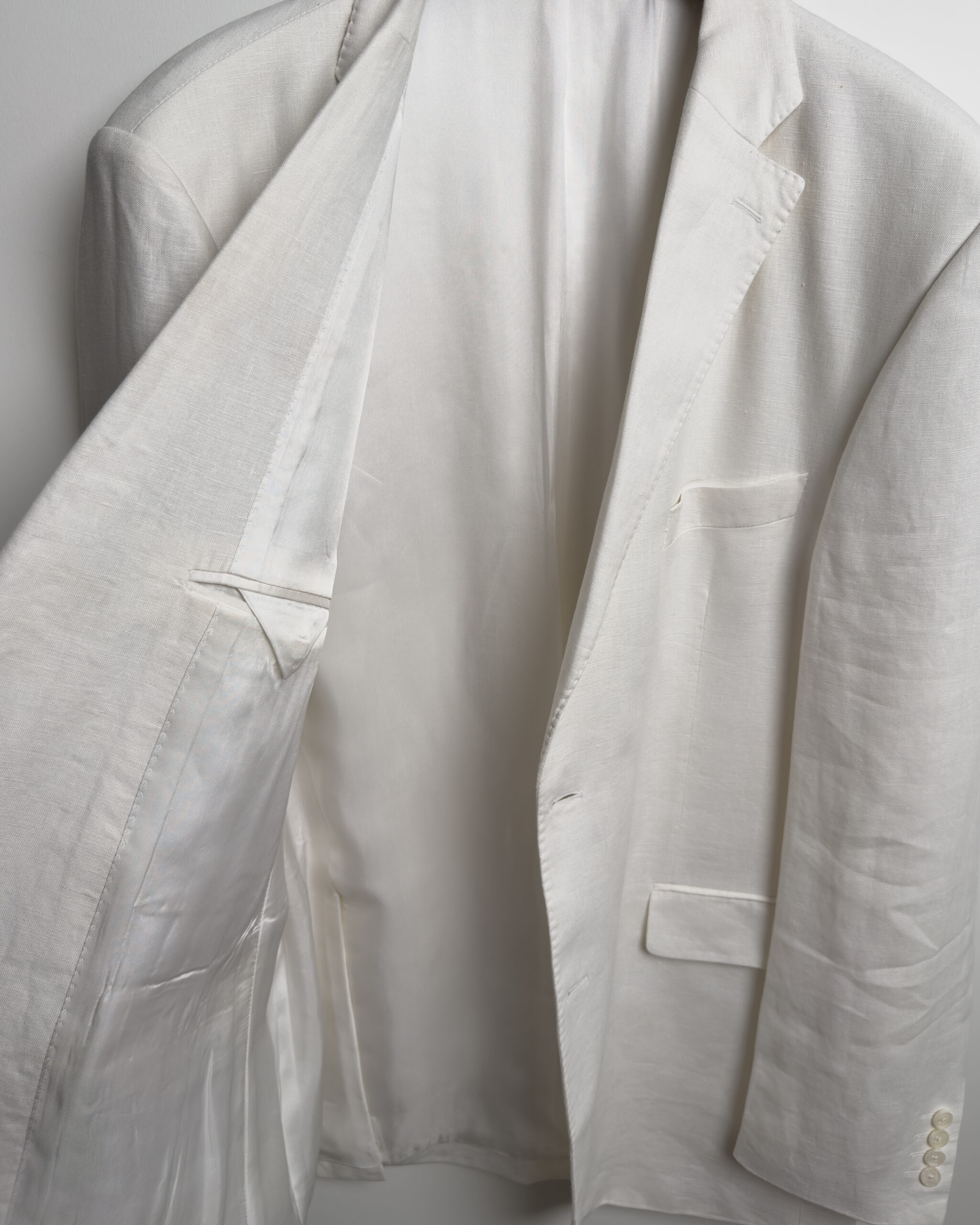 Oversized Linen Blazer | White
