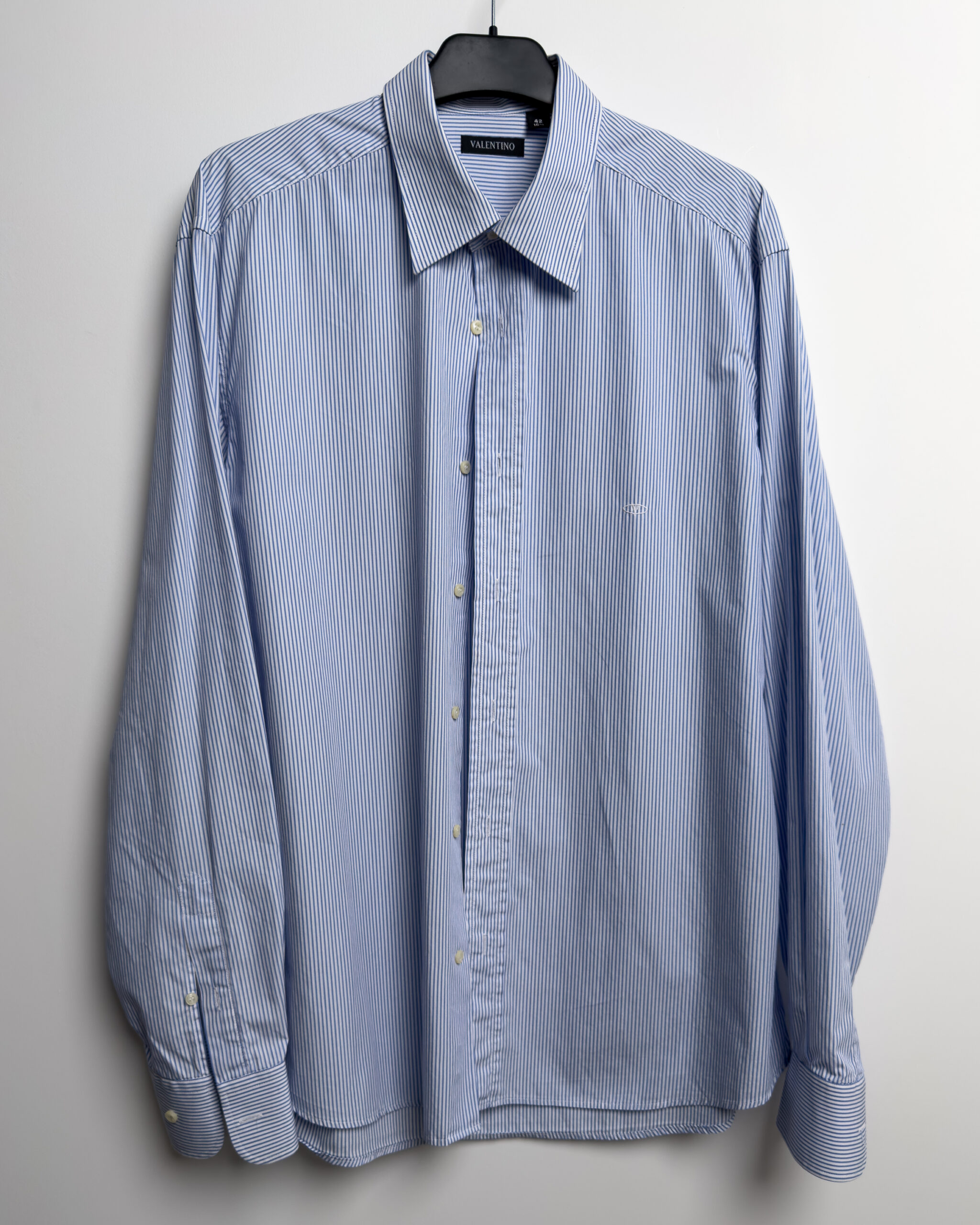 Valentino Pinstripe Dress Shirt | Light Blue