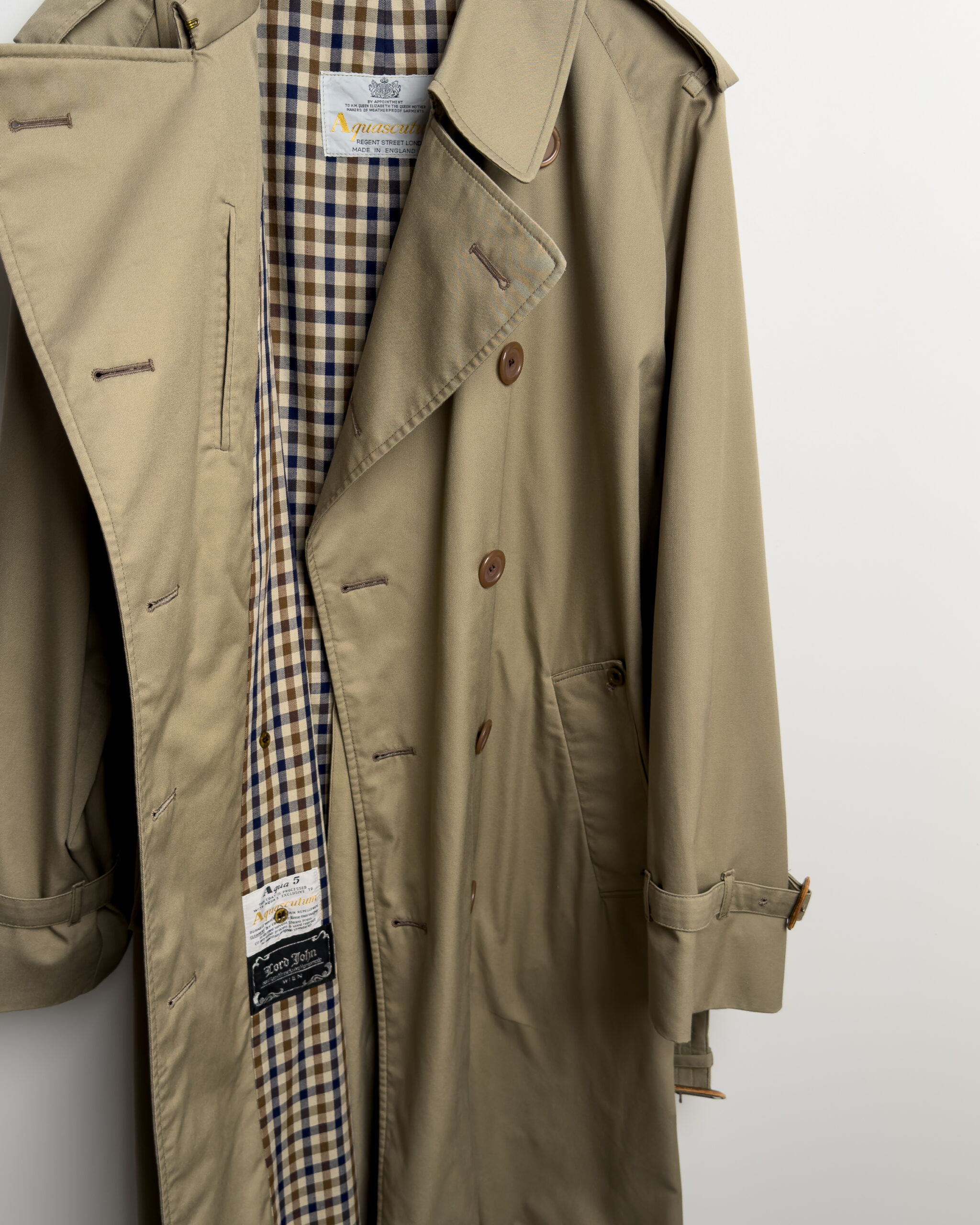 Aquascutum Double-Breasted Trench Coat | Khaki Olive