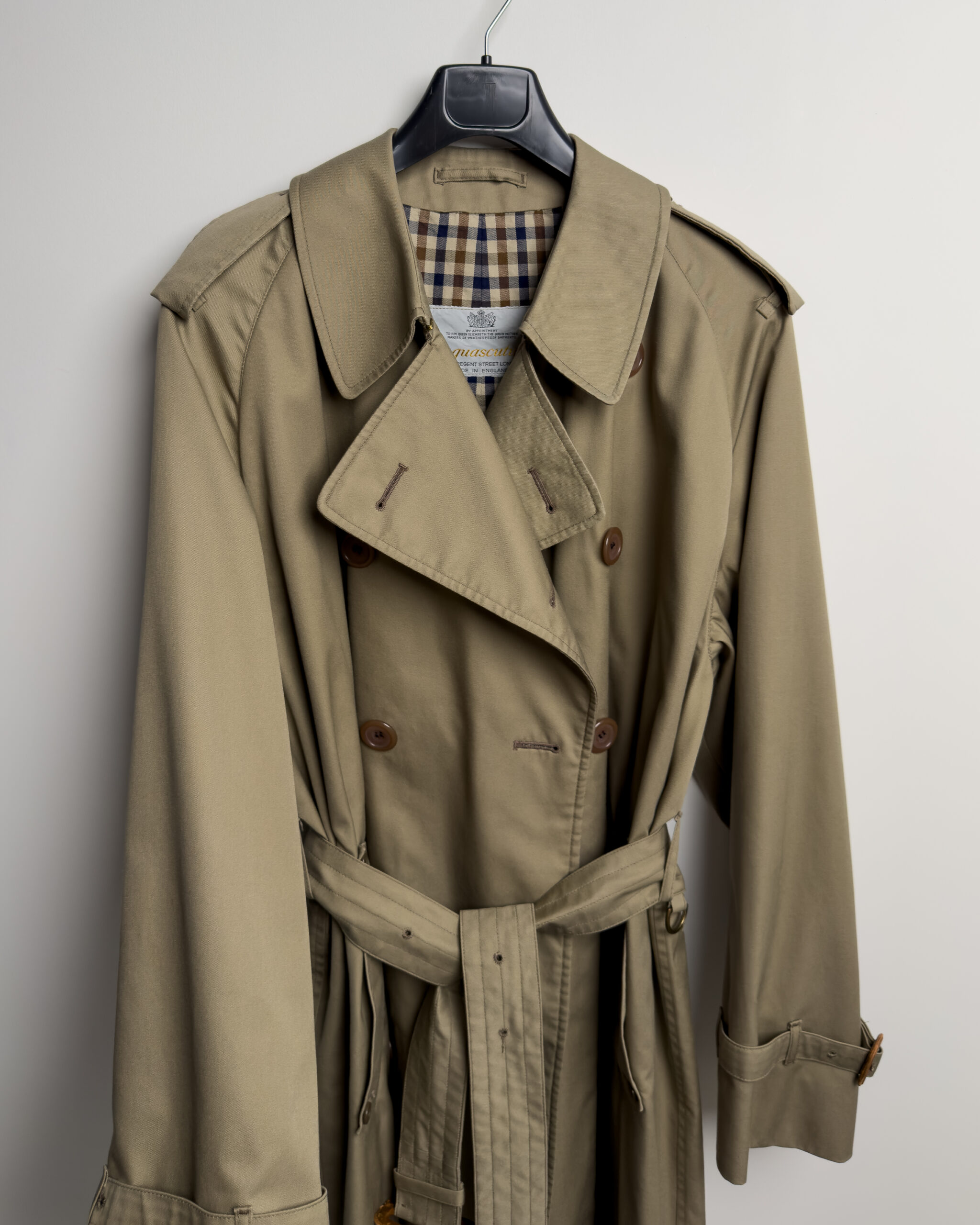Aquascutum Double-Breasted Trench Coat | Khaki Olive