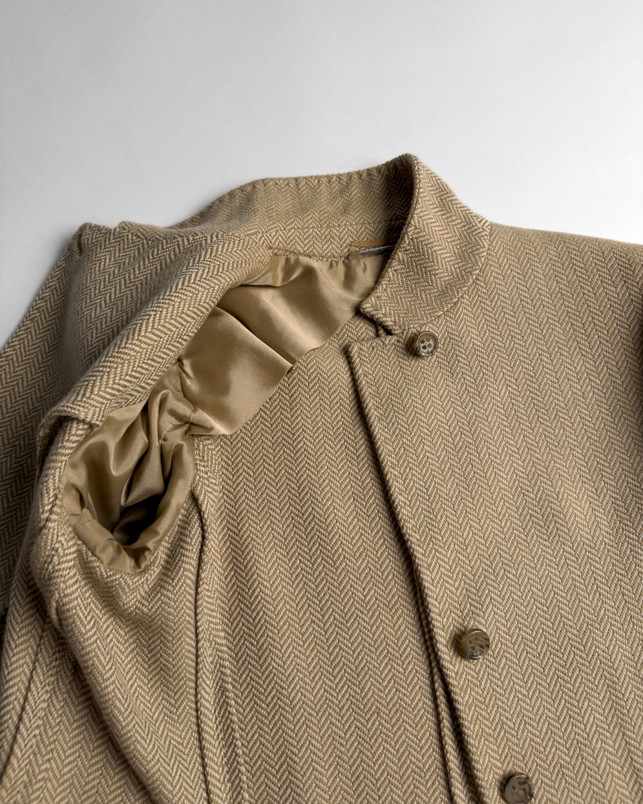 Max Mara Wool & Cashmere Herringbone Jacket | Beige