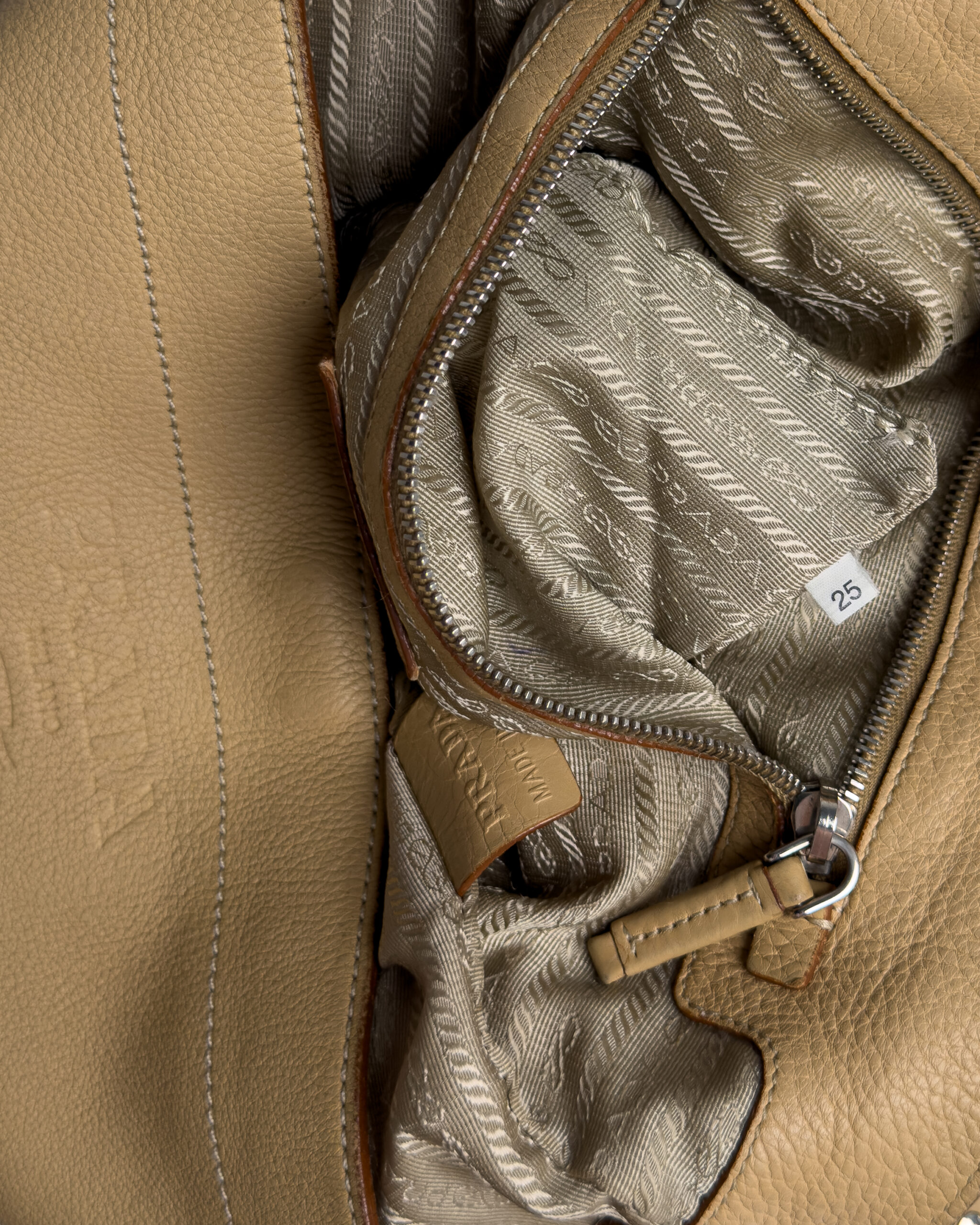 Prada Leather Shoulder Bag | Sand Beige