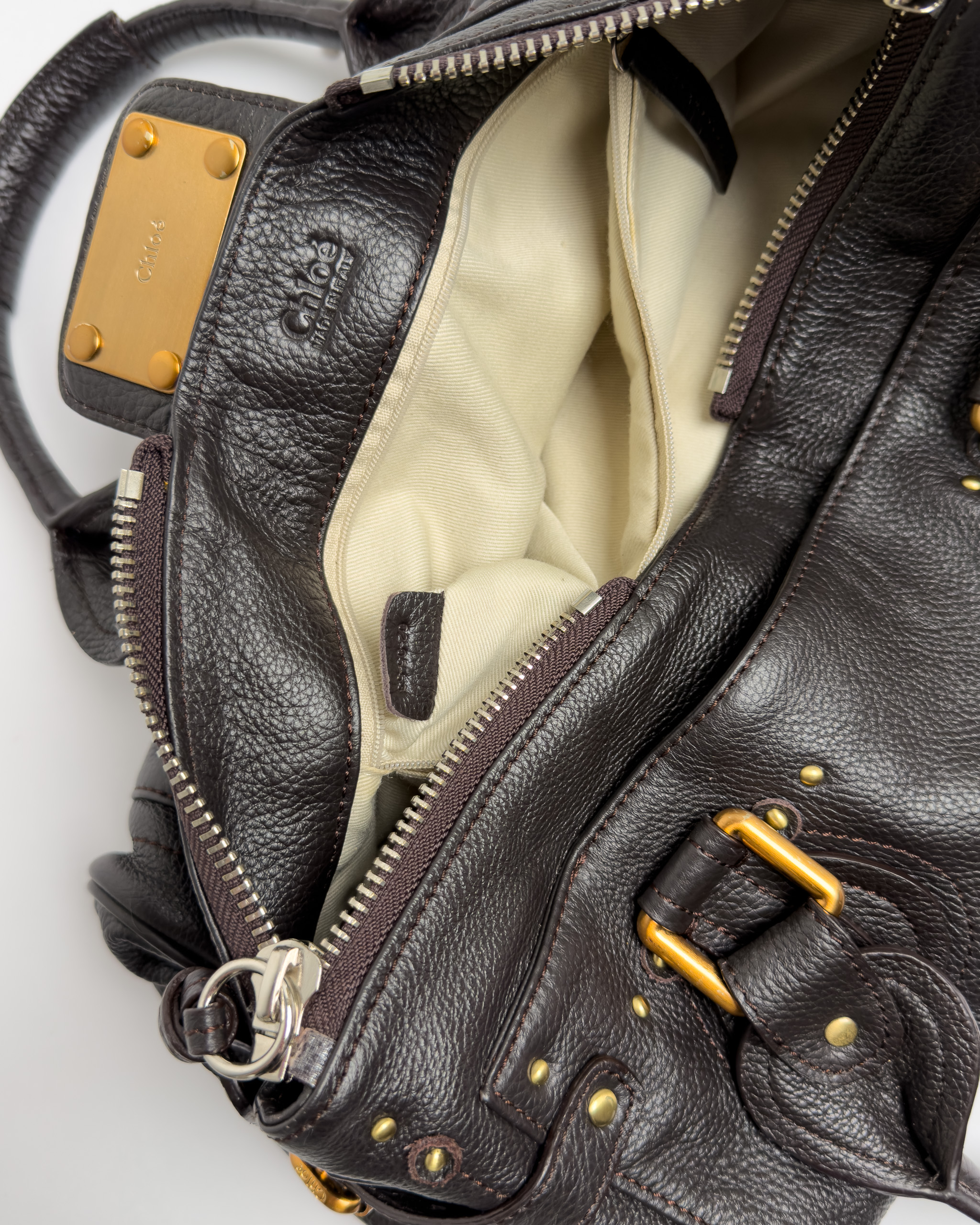 Chloé Paddington Leather Bag | Dark Brown