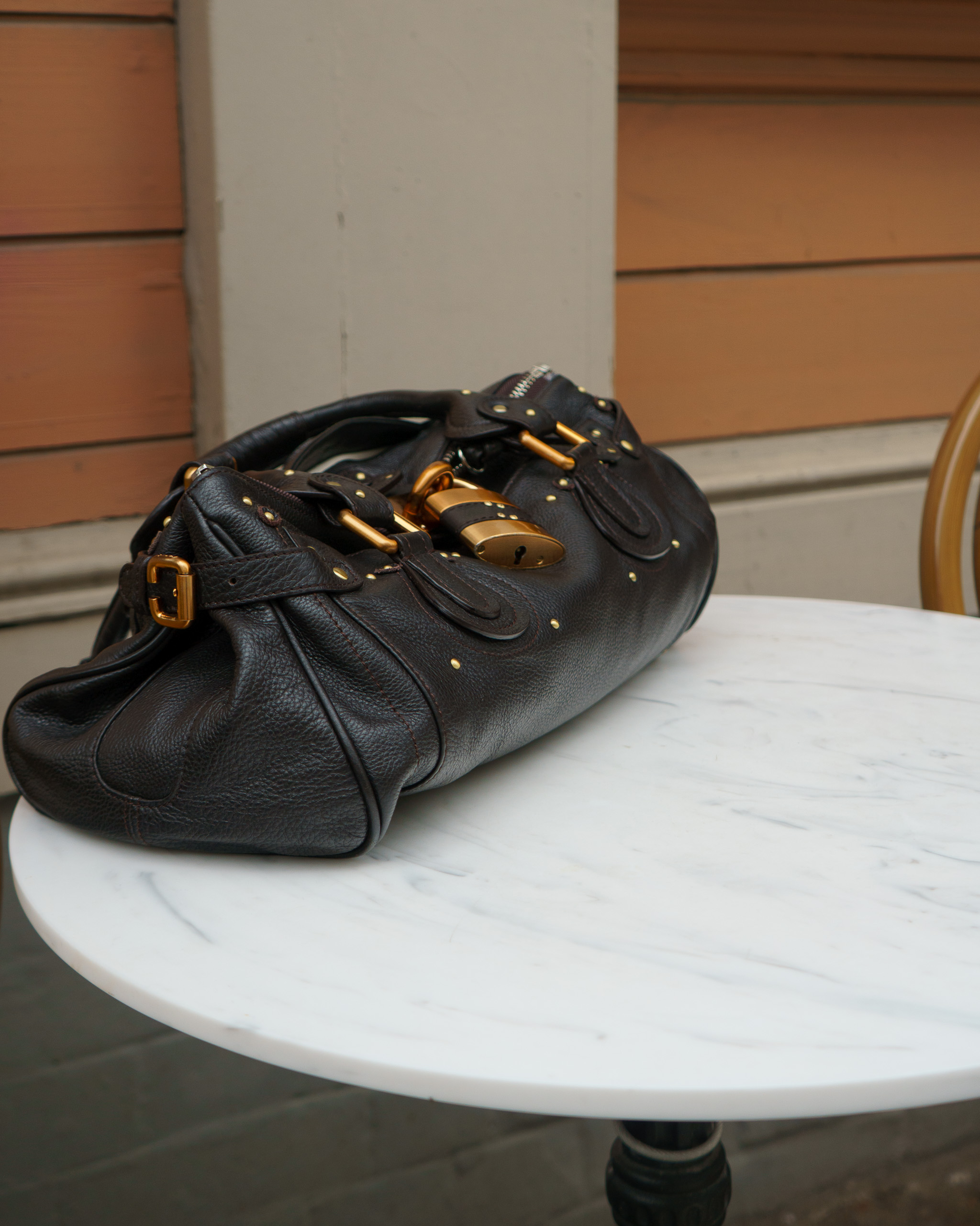 Chloé Paddington Leather Bag | Dark Brown