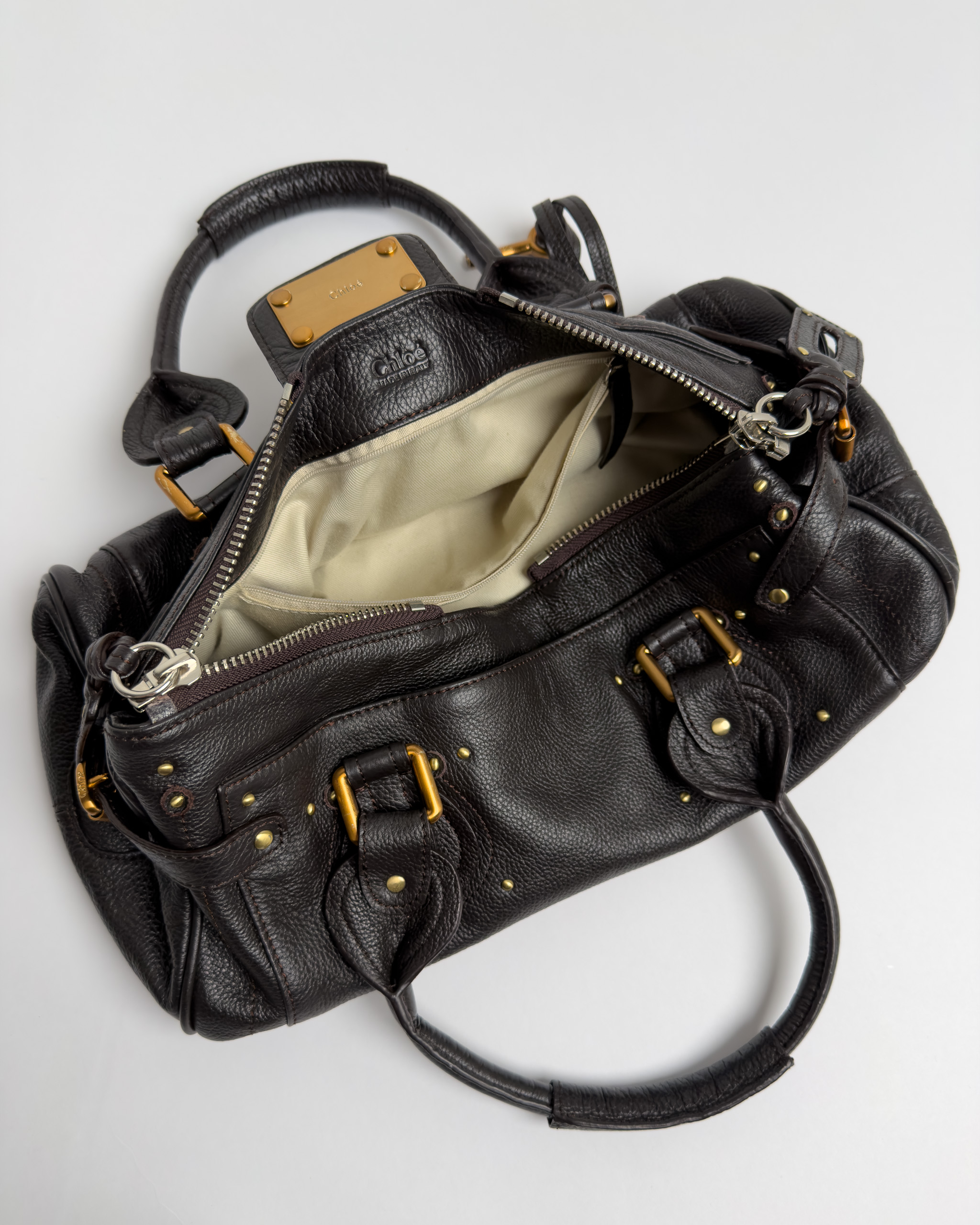 Chloé Paddington Leather Bag | Dark Brown