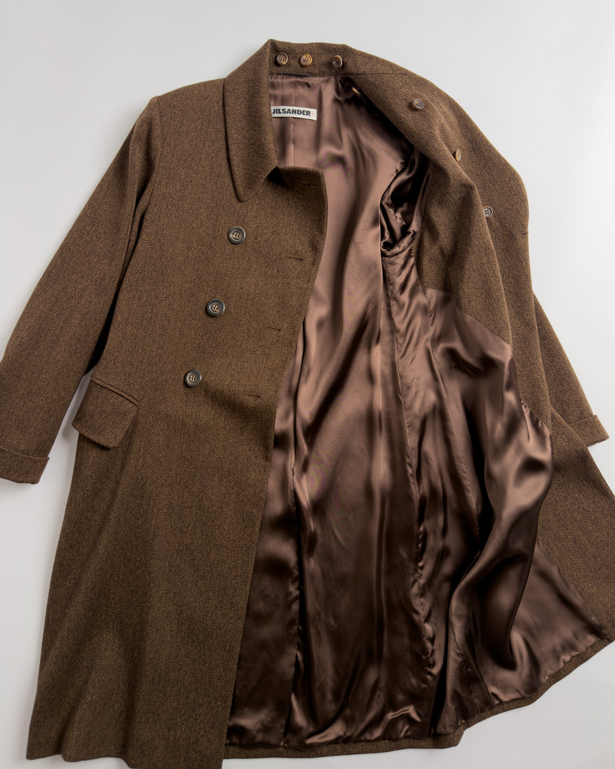 Jil Sander Double-Breasted Wool Coat | Brown
