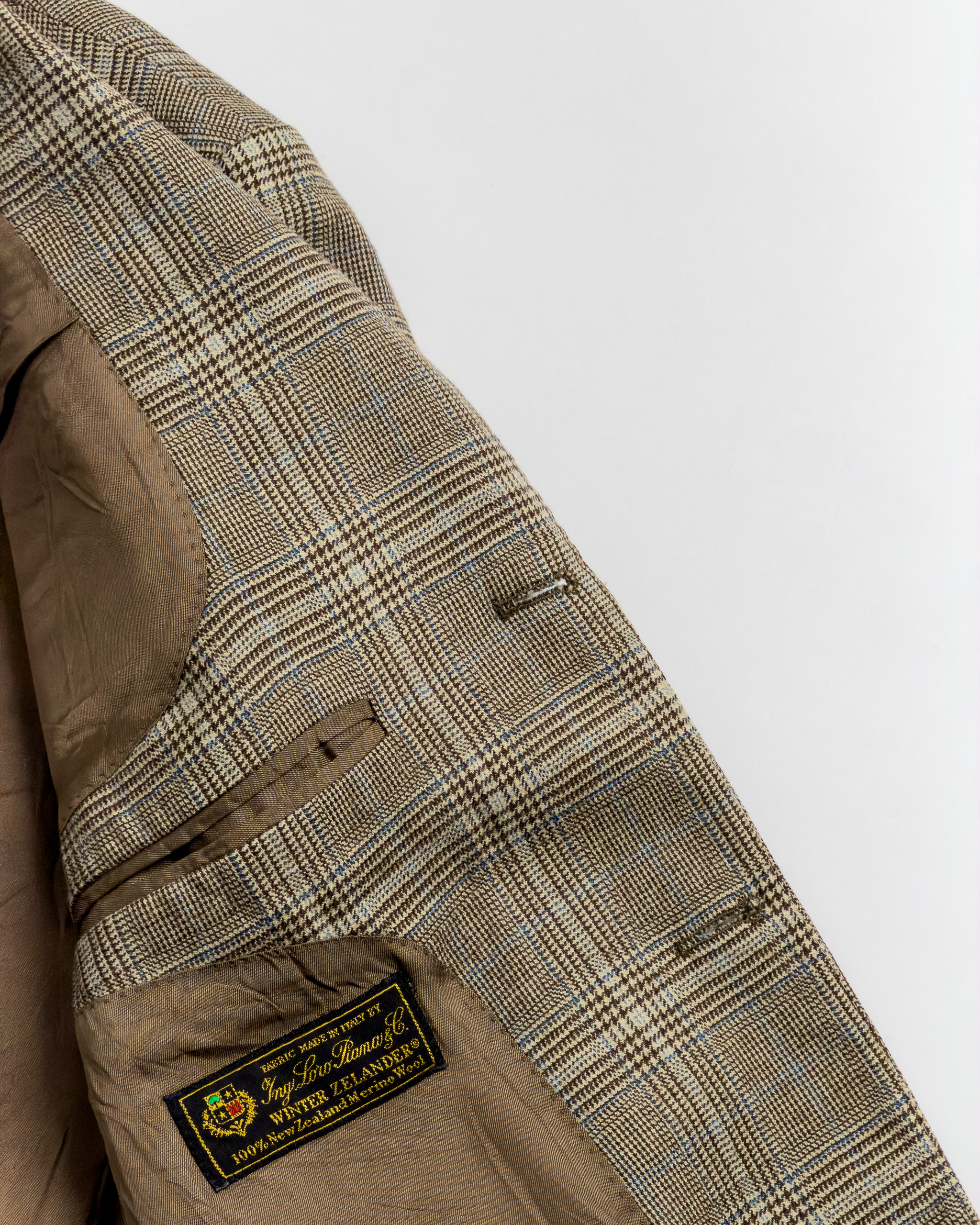 Old England Loro Piana Merino Check Blazer | Beige