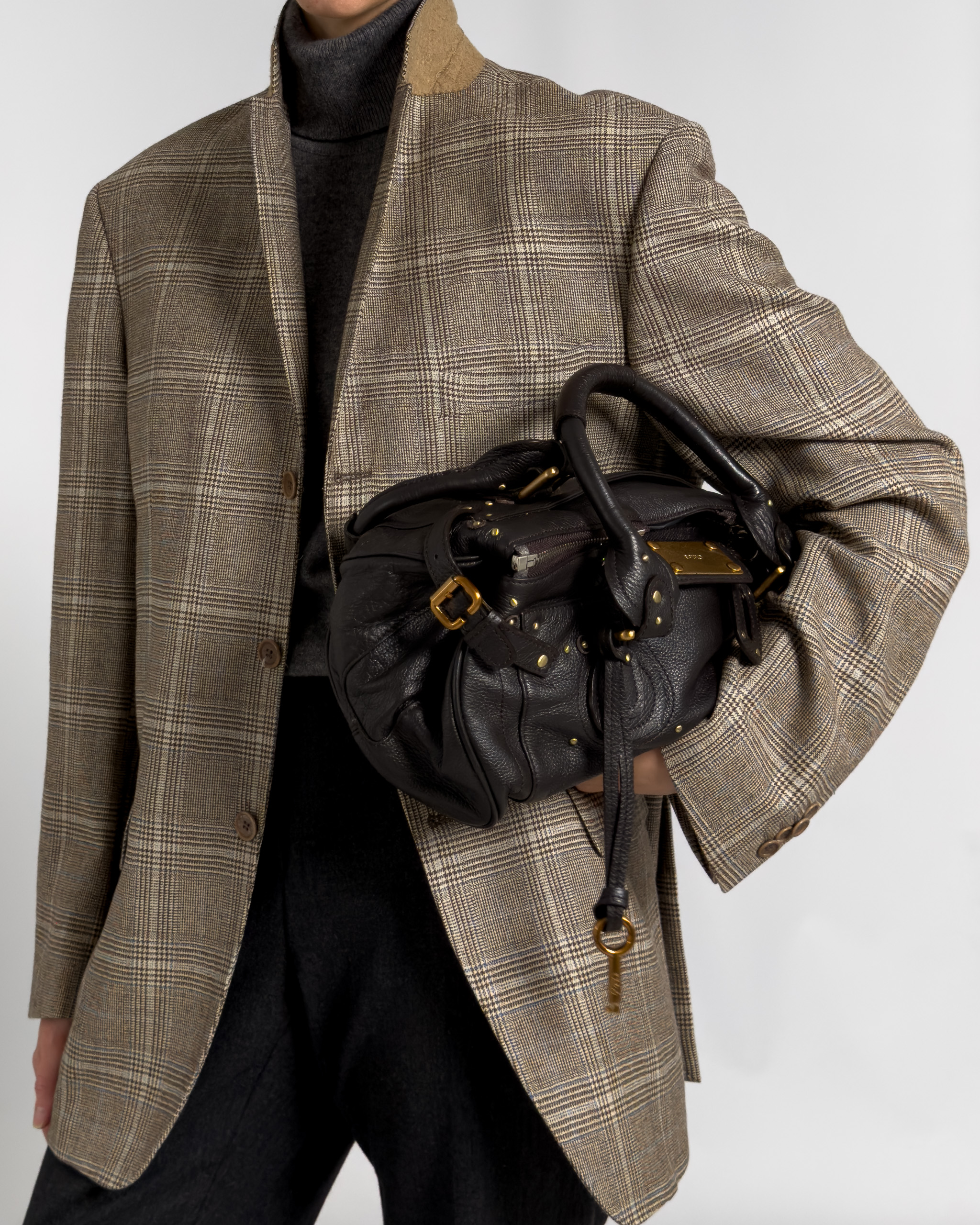 Old England Loro Piana Merino Check Blazer | Beige