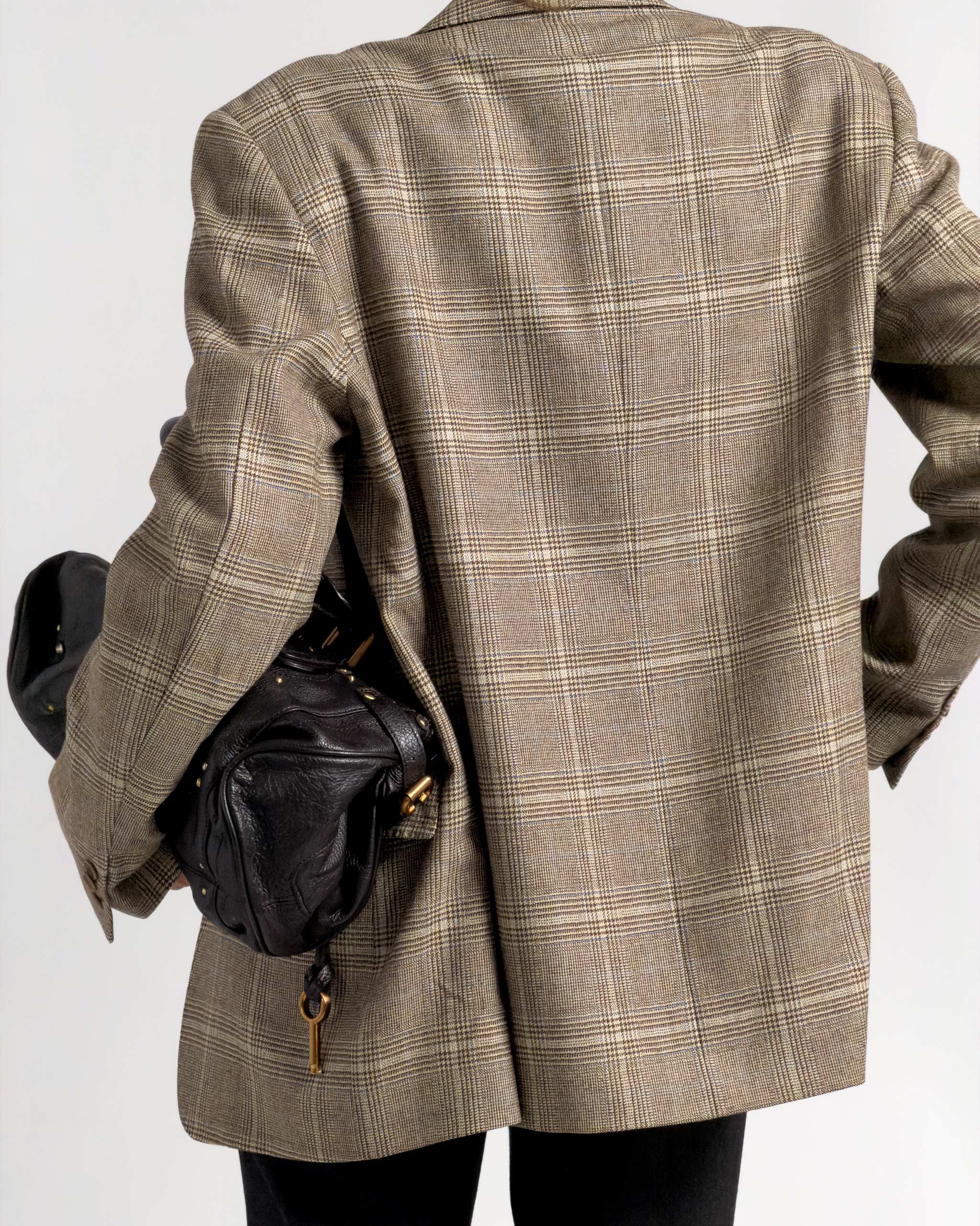 Old England Loro Piana Merino Check Blazer | Beige