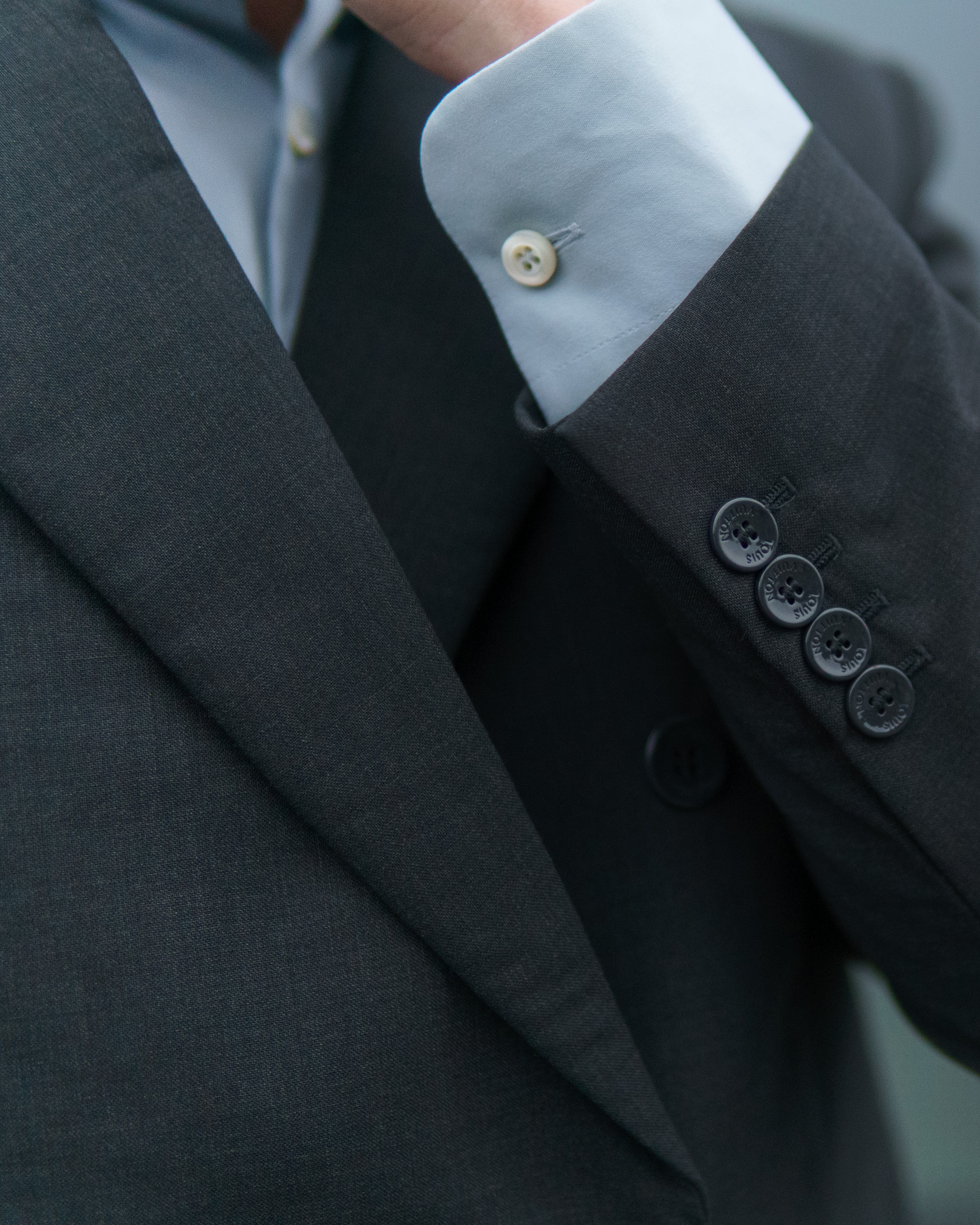 Louis Vuitton Double-Breasted Wool Blazer | Charcoal Grey