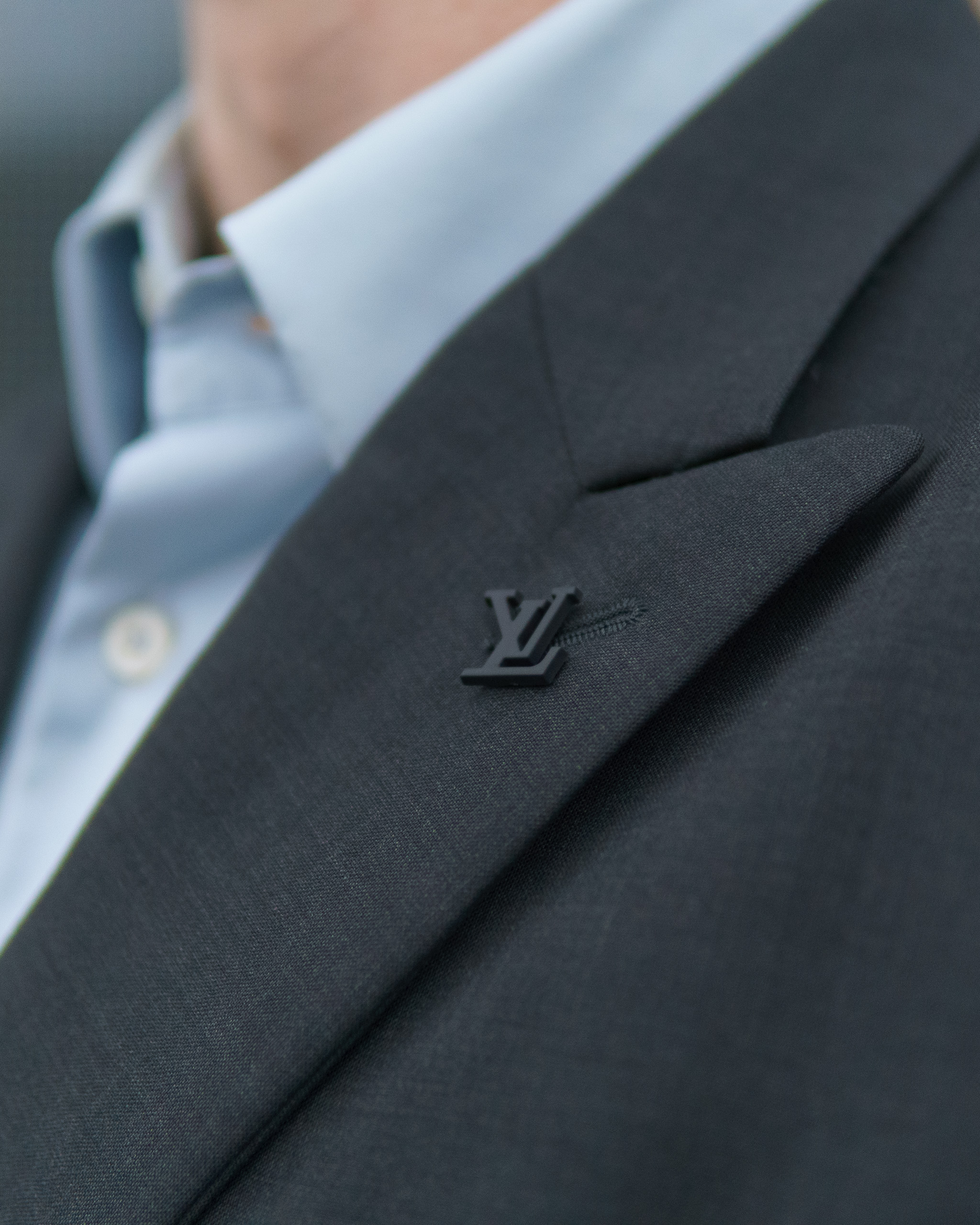 Louis Vuitton Double-Breasted Wool Blazer | Charcoal Grey