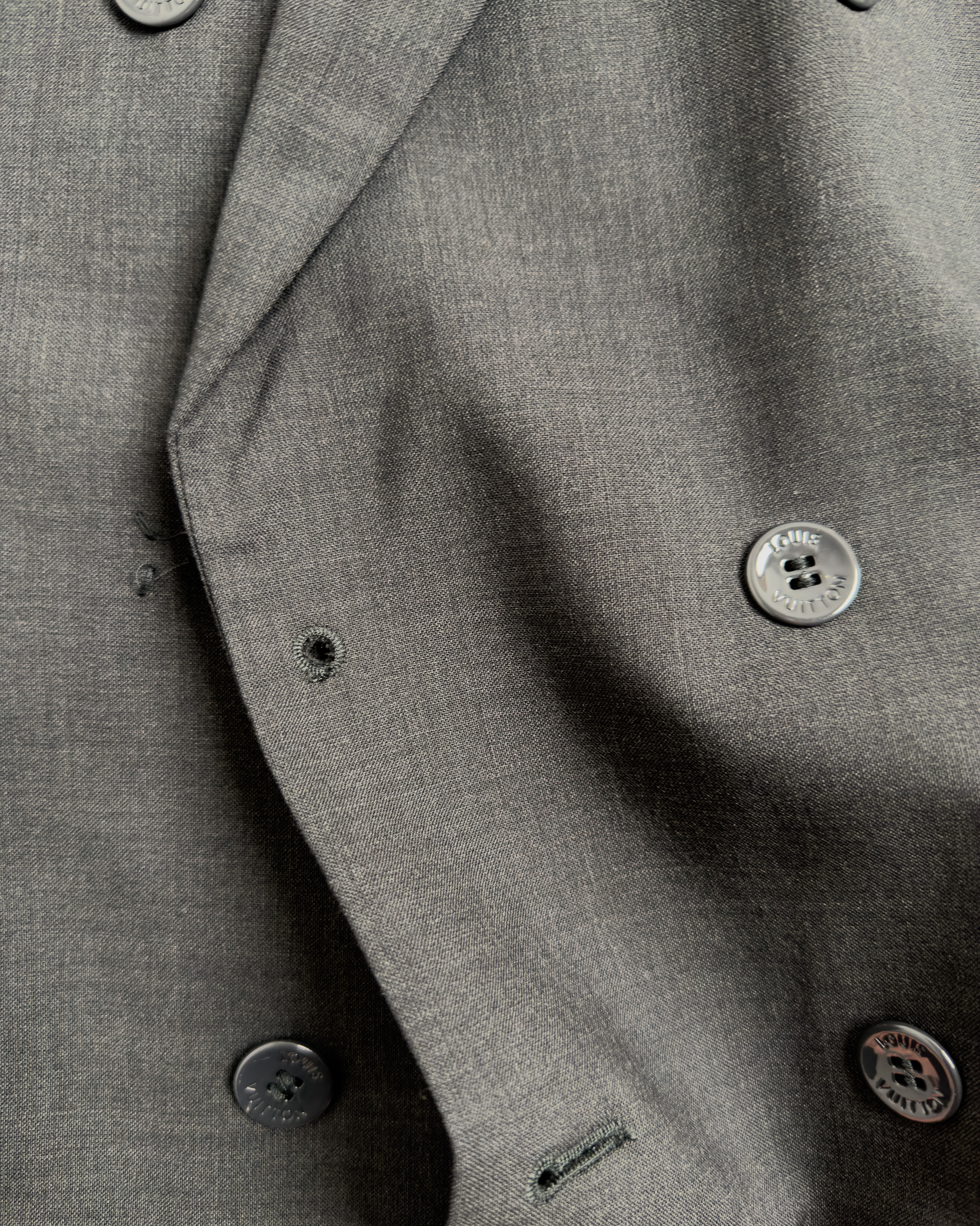 Louis Vuitton Double-Breasted Wool Blazer | Charcoal Grey