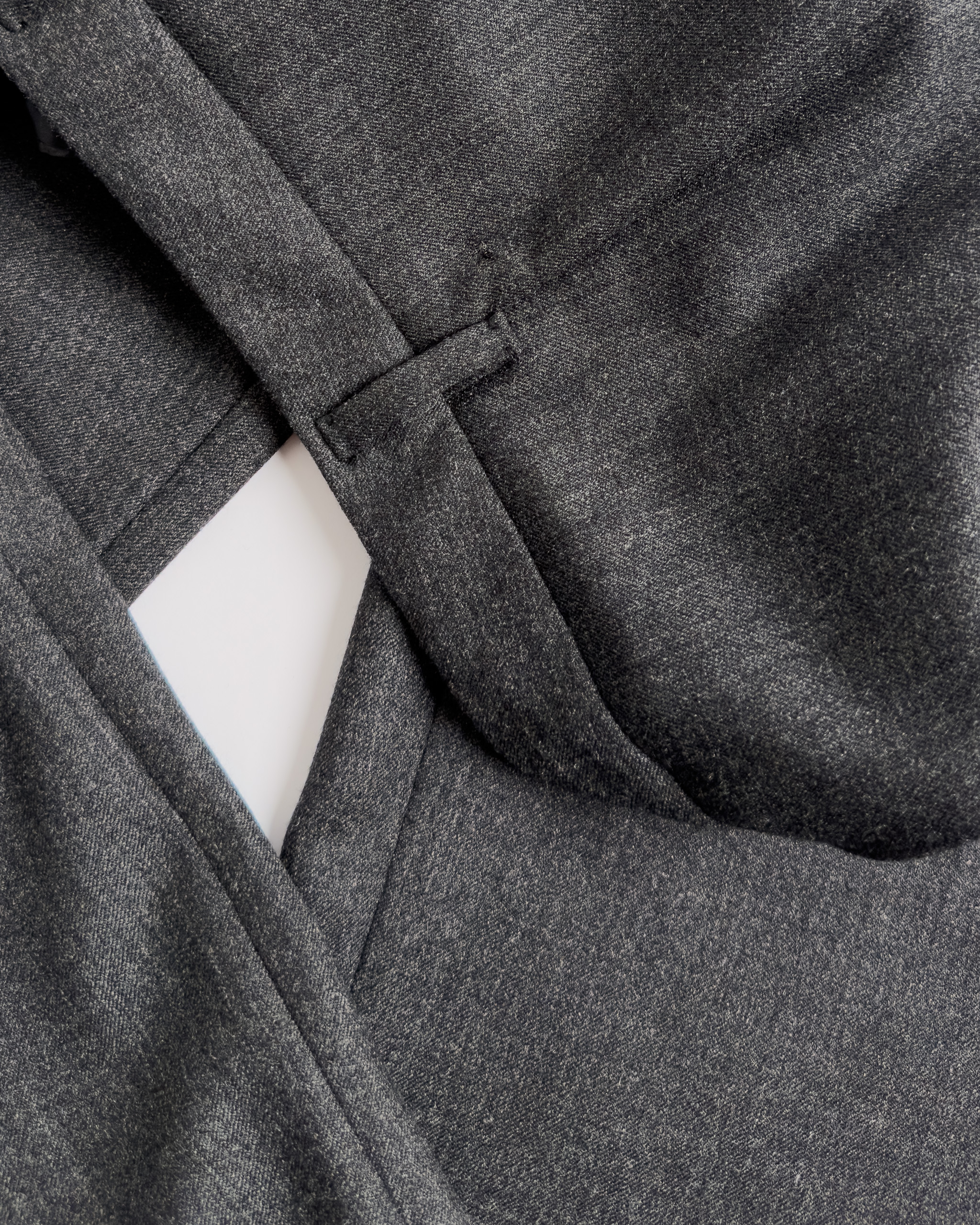 Prada Straight-Leg Wool Trousers | Charcoal Grey