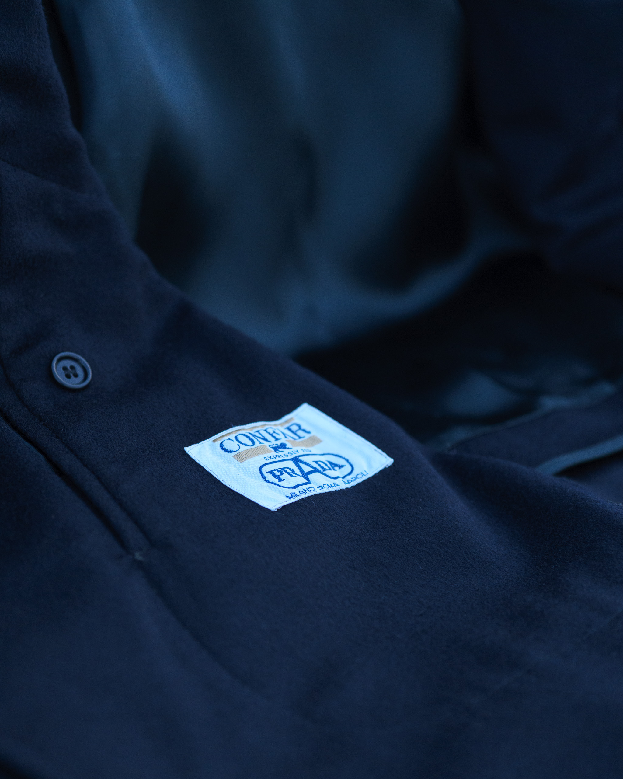 Archive Prada Belted Coat, Loro Piana Wool & Cashmere | Navy