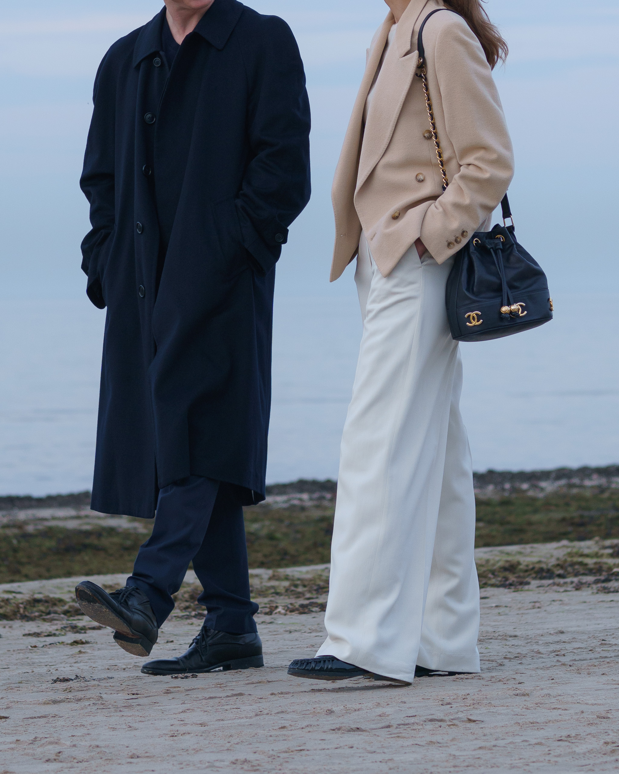 Archive Prada Belted Coat, Loro Piana Wool & Cashmere | Navy