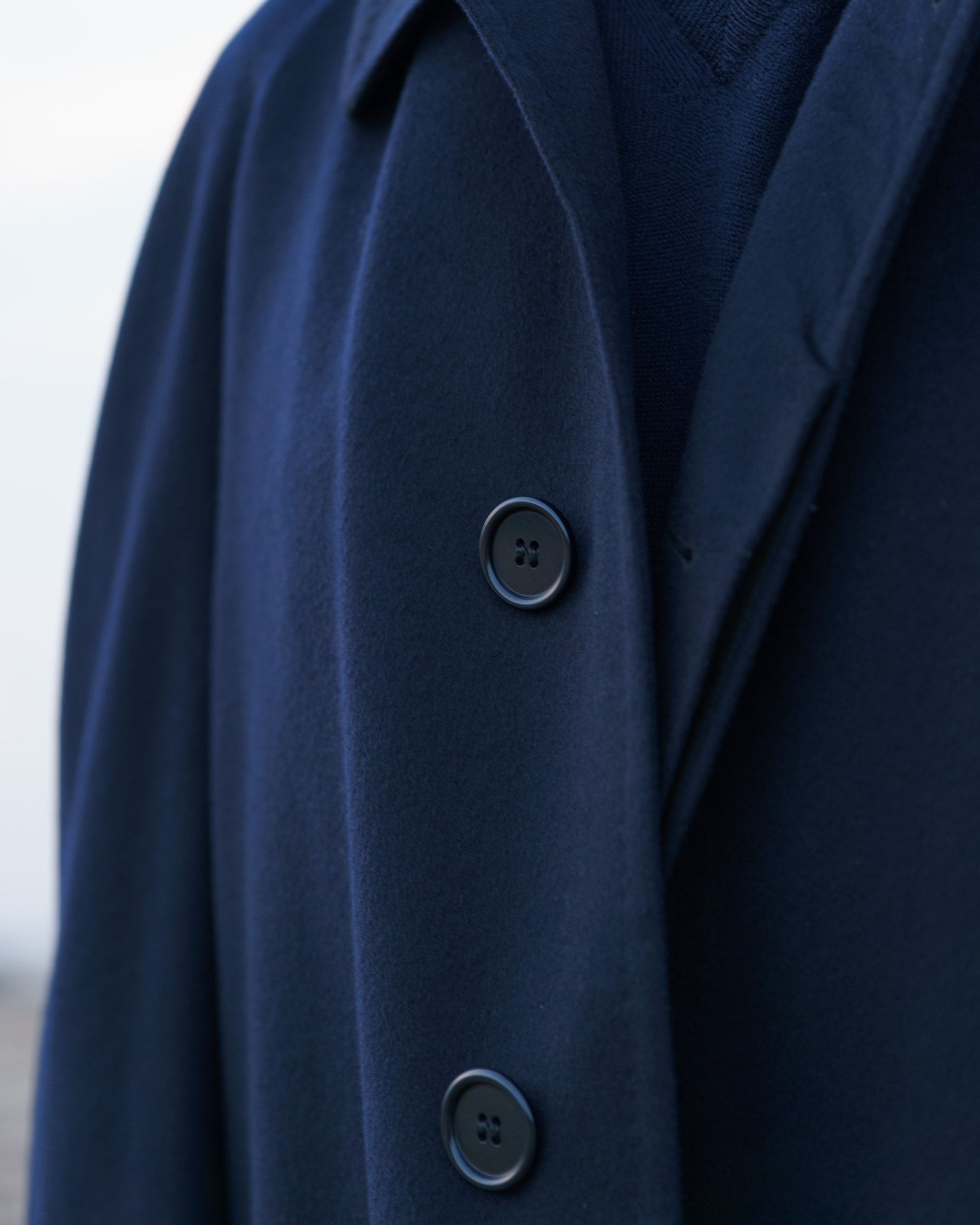 Archive Prada Belted Coat, Loro Piana Wool & Cashmere | Navy
