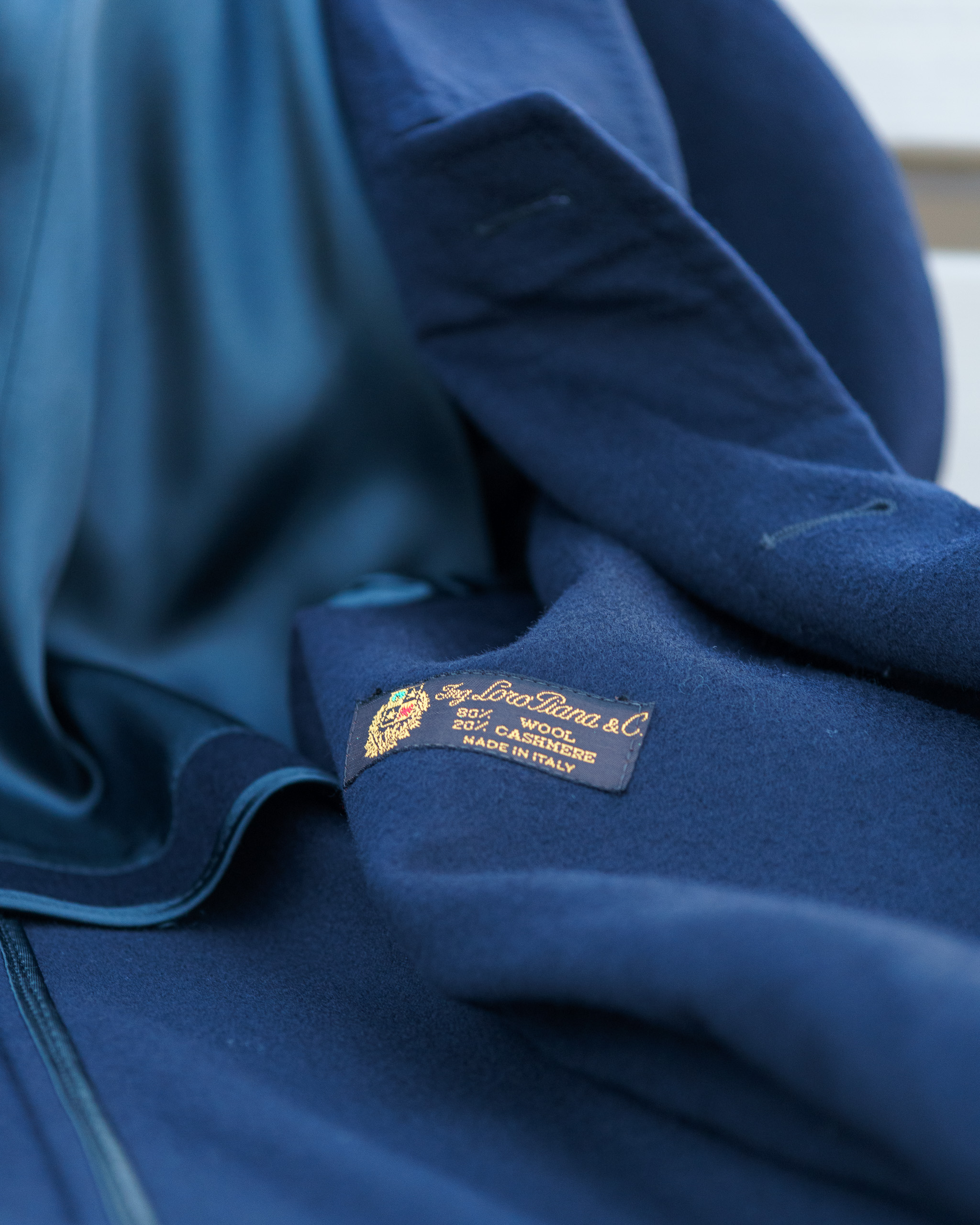 Archive Prada Belted Coat, Loro Piana Wool & Cashmere | Navy