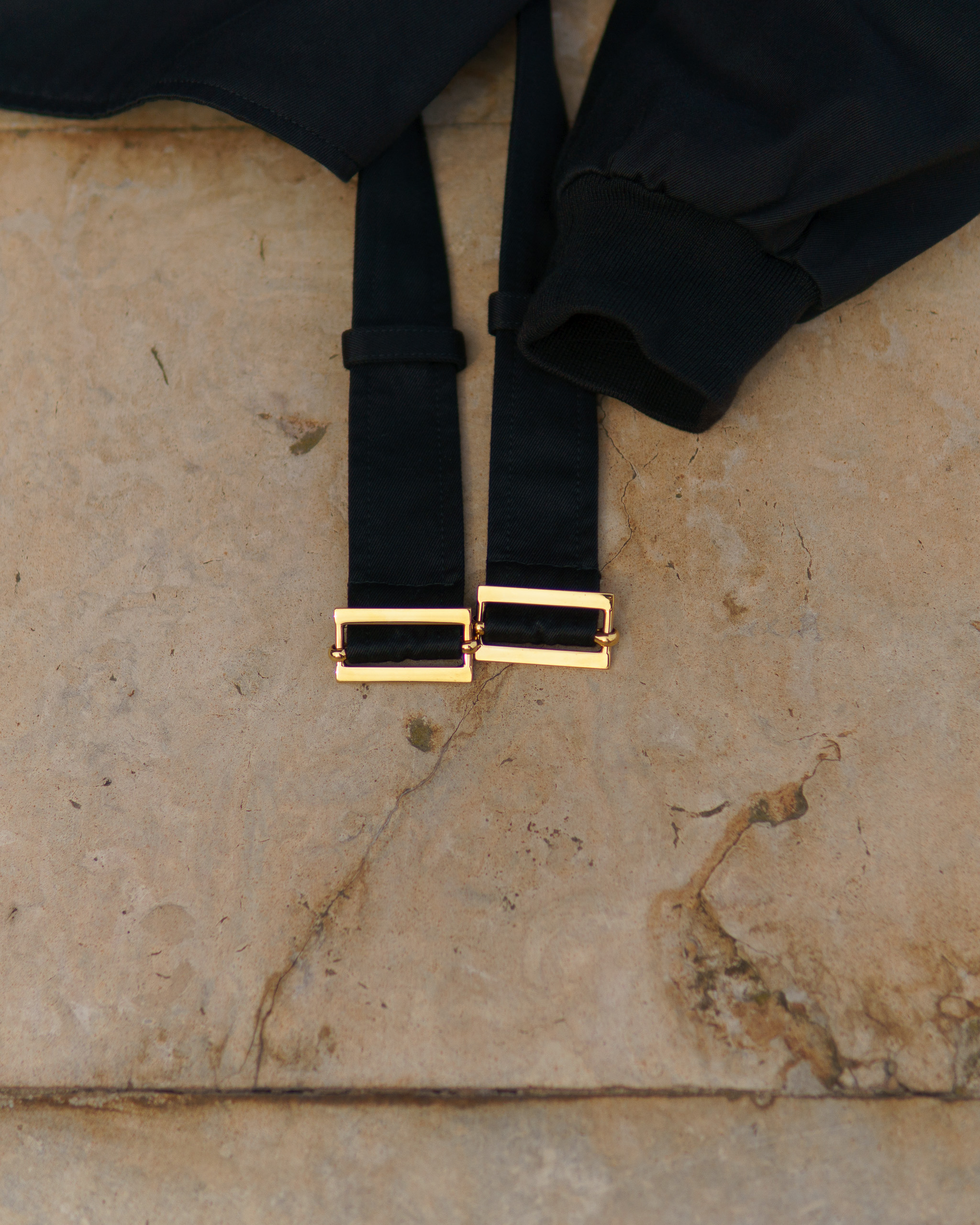 Yves Saint Laurent Rive Gauche Wrap Bomber Jacket | Black