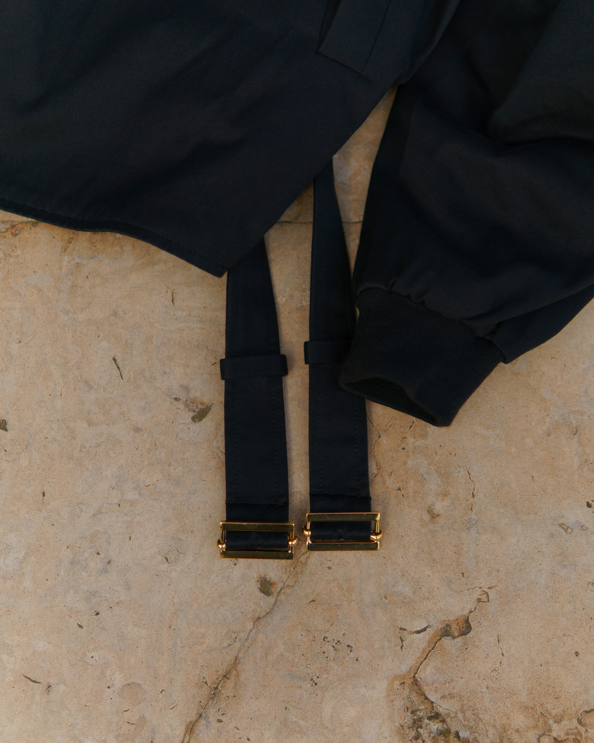 Yves Saint Laurent Rive Gauche Wrap Bomber Jacket | Black